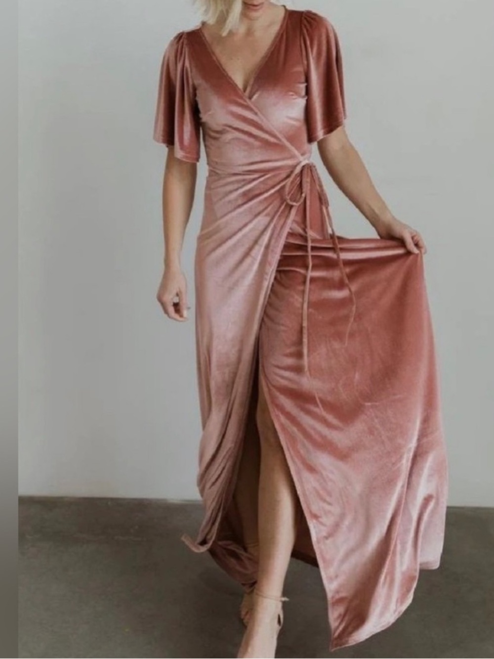 NWT Baltic Born Velvet Wrap Maxi Dress Size XL